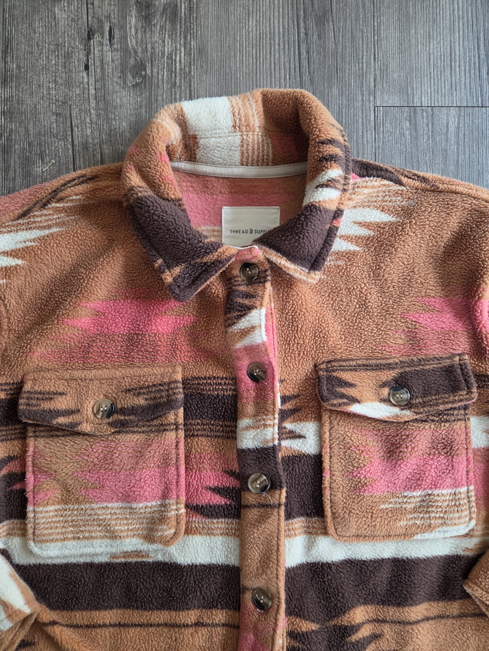 Thread & Supply Aztec Fleece Shacket - Picture 2 of 4